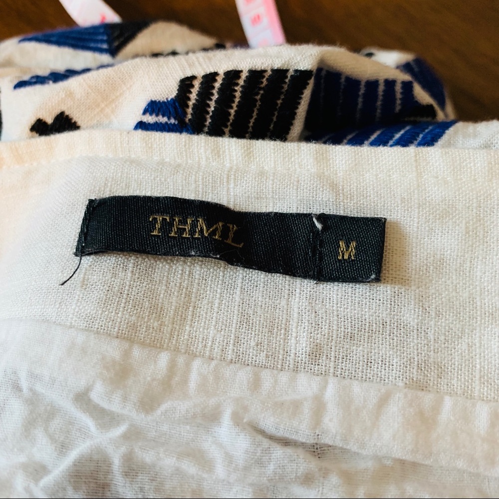 THML Patterned Linen Mini Skirt - Picture 3 of 5